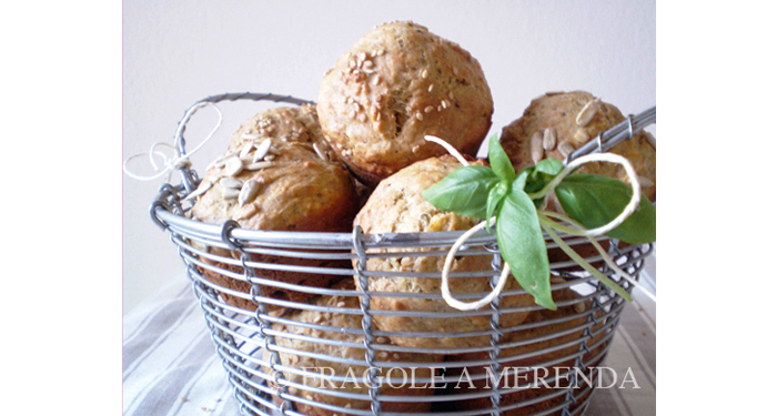 Muffins alle melanzane e basilico