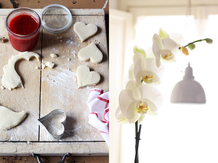 gelatina di fragole, biscotti e... orchidee!