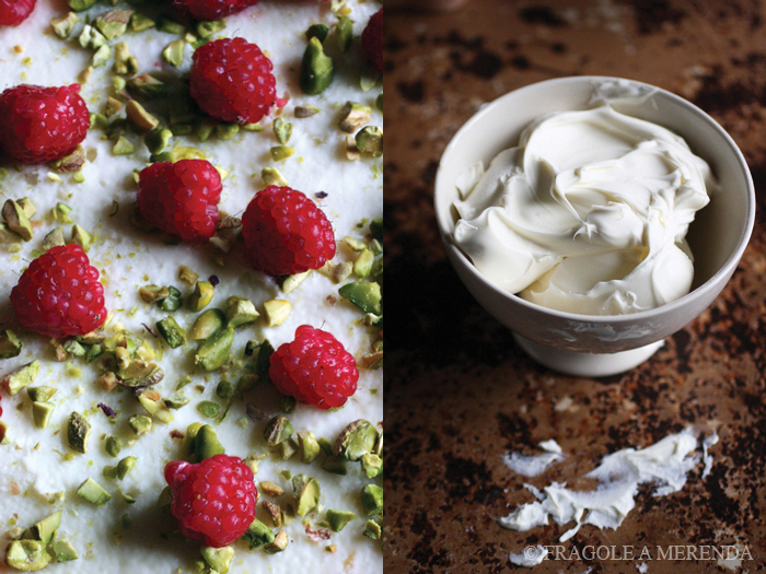 Lamponi, pistacchi e mascarpone